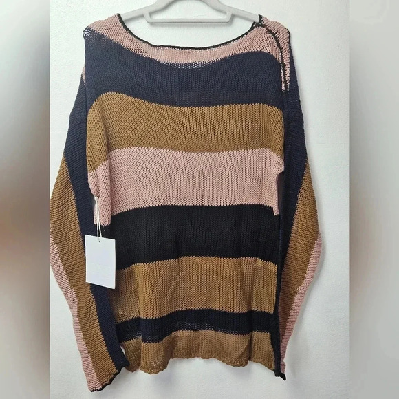 NWT Moritz sweater multi color open knit Size large One Teaspoon - Picture 4 of 5